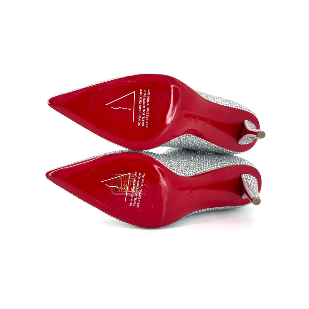 NIB Christian Louboutin Astrilarge Strass Booty 85 Pointed Toe Boots 36.5 - Picture 9 of 10